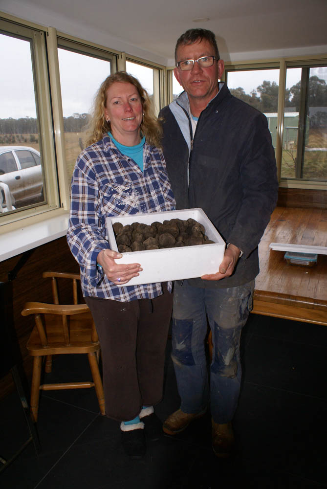 Trish and rainer with truffles